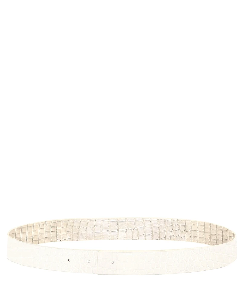 Cesoli 1.2#double; Alligator Embossed Reversible Leather Belt