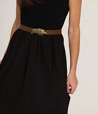 Cesoli 1.2#double; Classic Pebbled Reversible Leather Belt