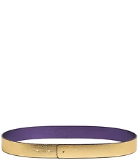 Cesoli 1.2#double; Metallic Reversible Leather Belt