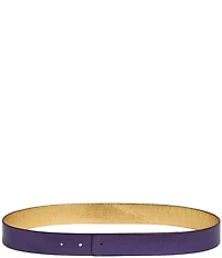 Cesoli 1.2#double; Metallic Reversible Leather Belt