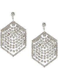 Cezanne Amelia Polygon Draped Rows Chandelier Earrings
