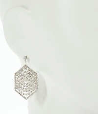 Cezanne Amelia Polygon Draped Rows Chandelier Earrings