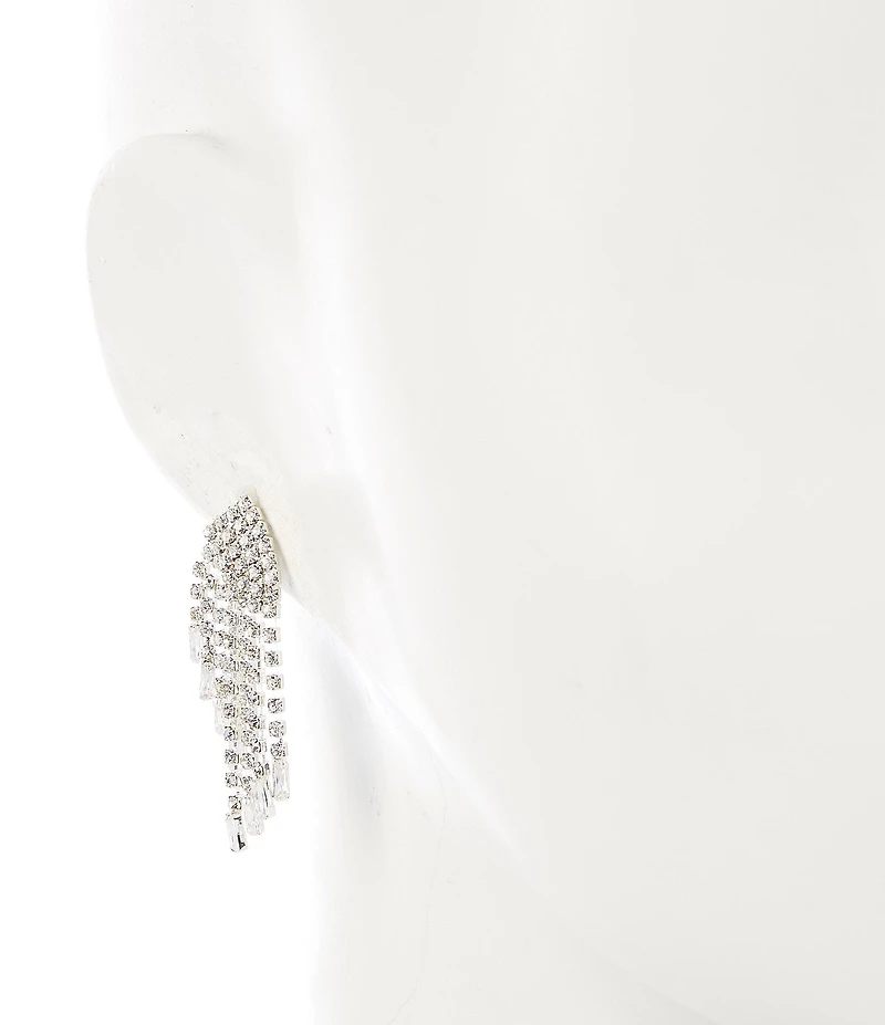 Cezanne Angle Fringe Chandelier Earrings
