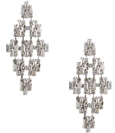 Cezanne Baguette Blocks Chandelier Earrings
