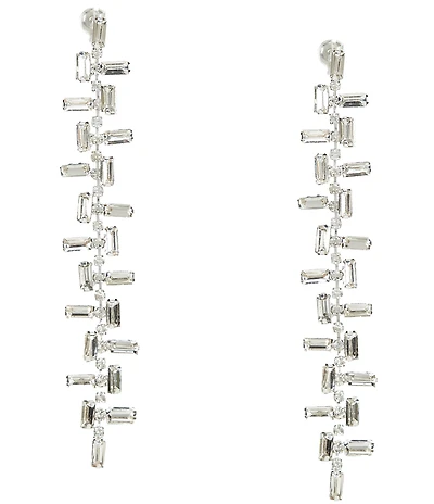 Cezanne Baguette Ladder Linear Earrings