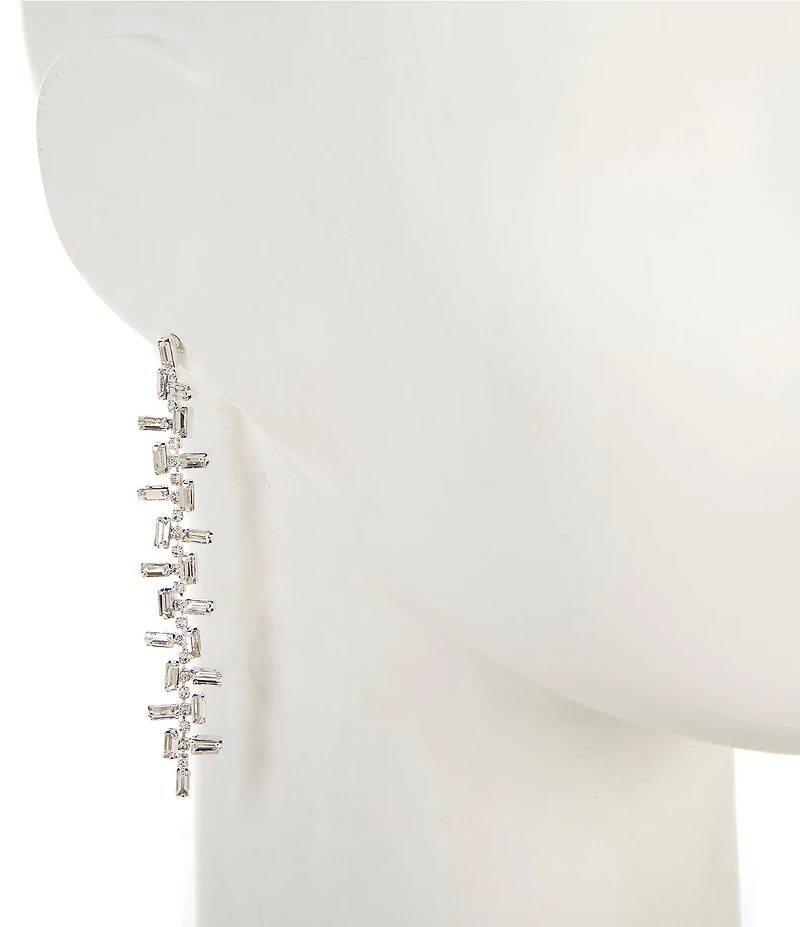 Cezanne Baguette Ladder Linear Earrings