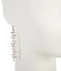 Cezanne Baguette Ladder Linear Earrings