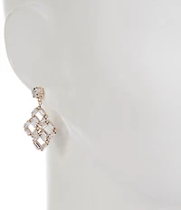 Cezanne Baguette Quatrefoil Drop Earrings