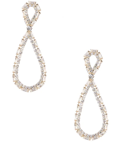 Cezanne Baguette Stone Infinity Drop Earrings