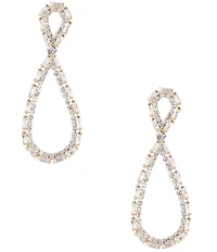 Cezanne Baguette Stone Infinity Drop Earrings