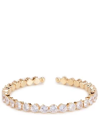 Cezanne Bezel Rhinestone Cuff Bracelet