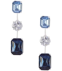 Cezanne Blue Multi Shape Stone Short Linear Earrings