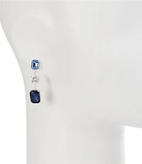 Cezanne Blue Multi Shape Stone Short Linear Earrings