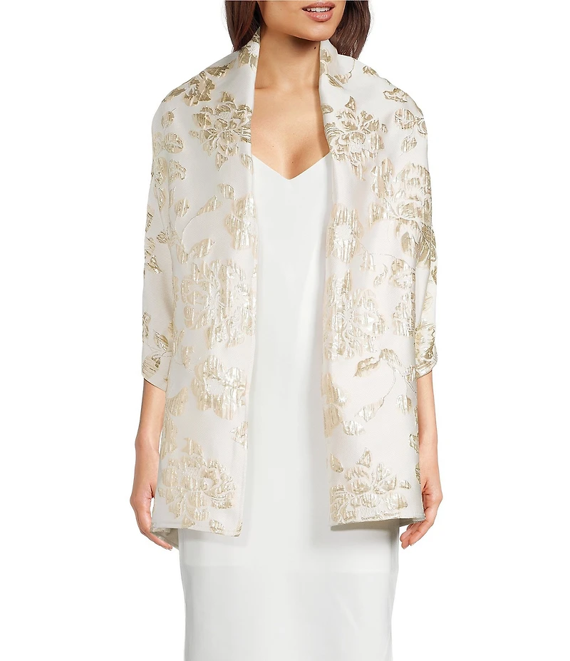 Cezanne Brocade Flower Evening Wrap