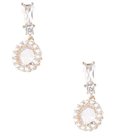Cezanne C by Cezanne CZ Solitaire Drop Earrings