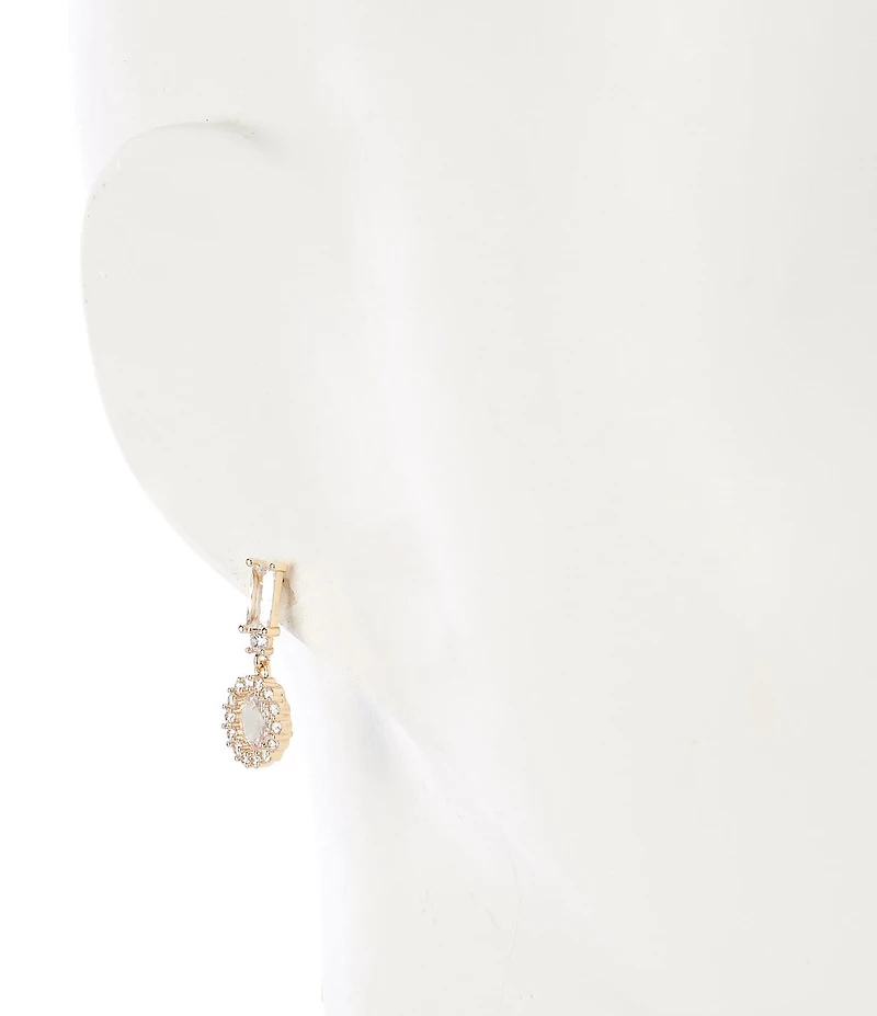 Cezanne C by Cezanne CZ Solitaire Drop Earrings