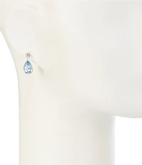 Cezanne Crystal CZ & Light Denim Stone Multi Earring Trio Set