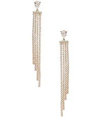 Cezanne Crystal CZ Graduating Rhinestone Chain Drop Earrings