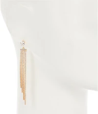 Cezanne Crystal CZ Graduating Rhinestone Chain Drop Earrings