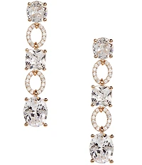 Cezanne Crystal CZ Multi Shape Linear Drop Earrings