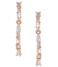 Cezanne Crystal CZ Multi Shape Stone Linear Earrings