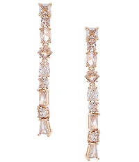 Cezanne Crystal CZ Multi Shape Stone Linear Earrings