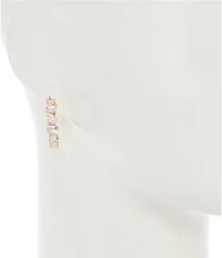 Cezanne Crystal CZ Multi Stone Hoop Earrings
