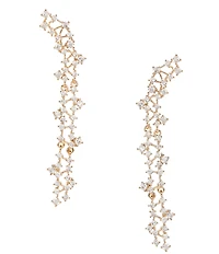 Cezanne Crystal CZ Stone Arched Linear Earrings