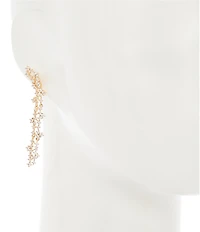 Cezanne Crystal CZ Stone Arched Linear Earrings