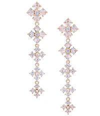 Cezanne Crystal CZ Stone Cluster Graduating Short Linear Earrings