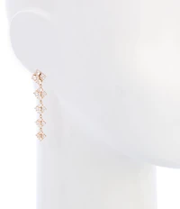 Cezanne Crystal CZ Stone Cluster Graduating Short Linear Earrings