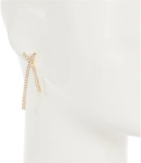 Cezanne Crystal CZ Stone X Drop Earrings