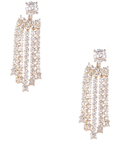 Cezanne Crystal CZ Stud Multi Rhinestone Chandelier Earrings