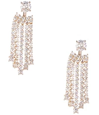 Cezanne Crystal CZ Stud Multi Rhinestone Chandelier Earrings