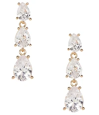 Cezanne Crystal CZ Teardrop Graduating Stone Drop Earrings