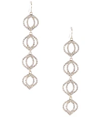 Cezanne Crystal Halo Linear Earrings