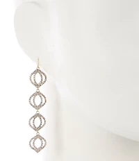 Cezanne Crystal Halo Linear Earrings