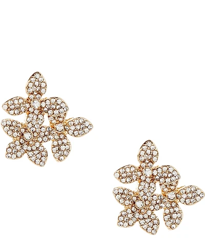 Cezanne Crystal Pave Flower Cluster Stud Earrings