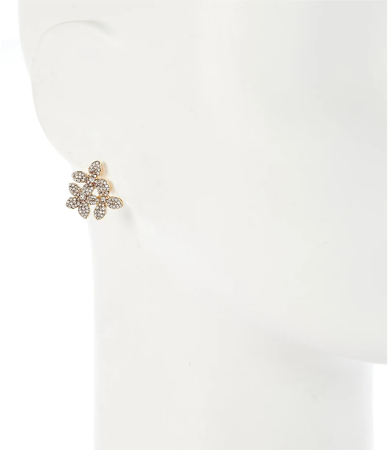Cezanne Crystal Pave Flower Cluster Stud Earrings