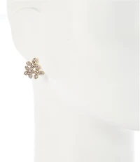 Cezanne Crystal Pave Flower Cluster Stud Earrings