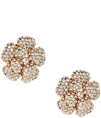 Cezanne Crystal Pave Flower Stud Earrings
