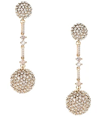 Cezanne Crystal Pave Round Stick Drop Earrings