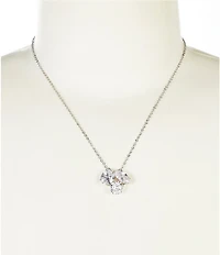 Cezanne Crystal Stone Cluster Short Pendant Necklace