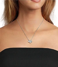 Cezanne Crystal Stone Cluster Short Pendant Necklace