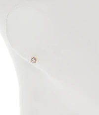 Cezanne CZ Round Stud & CZ Graduating Stone C Drop Earring Set