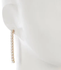 Cezanne Delicate Pearl Cab Linear Earrings