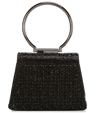 Cezanne Delta Crystal Kiss Lock Top Handle Clutch Bag