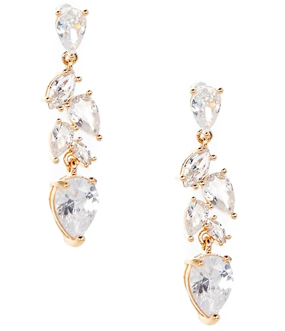 Cezanne Teardrop Stone Cluster Drop Earrings