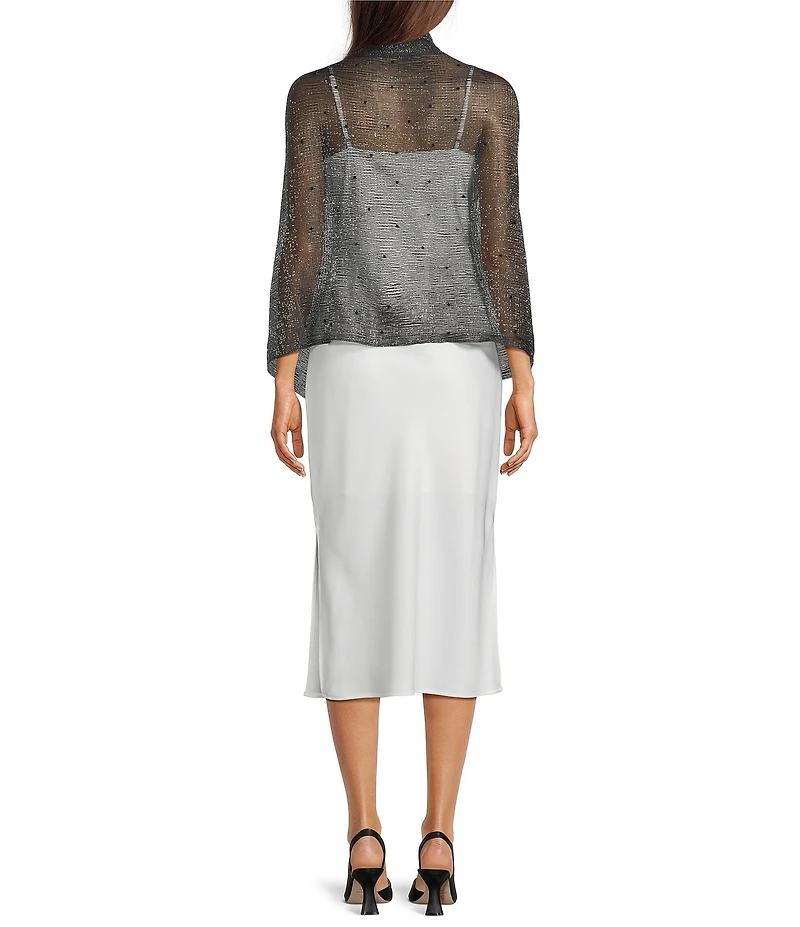 Cezanne Embellished Lurex Net Evening Wrap