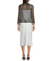 Cezanne Embellished Lurex Net Evening Wrap